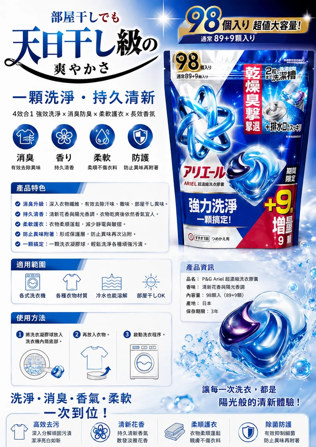 第9個商品 P&G洗衣球 洗衣膠囊 28顆